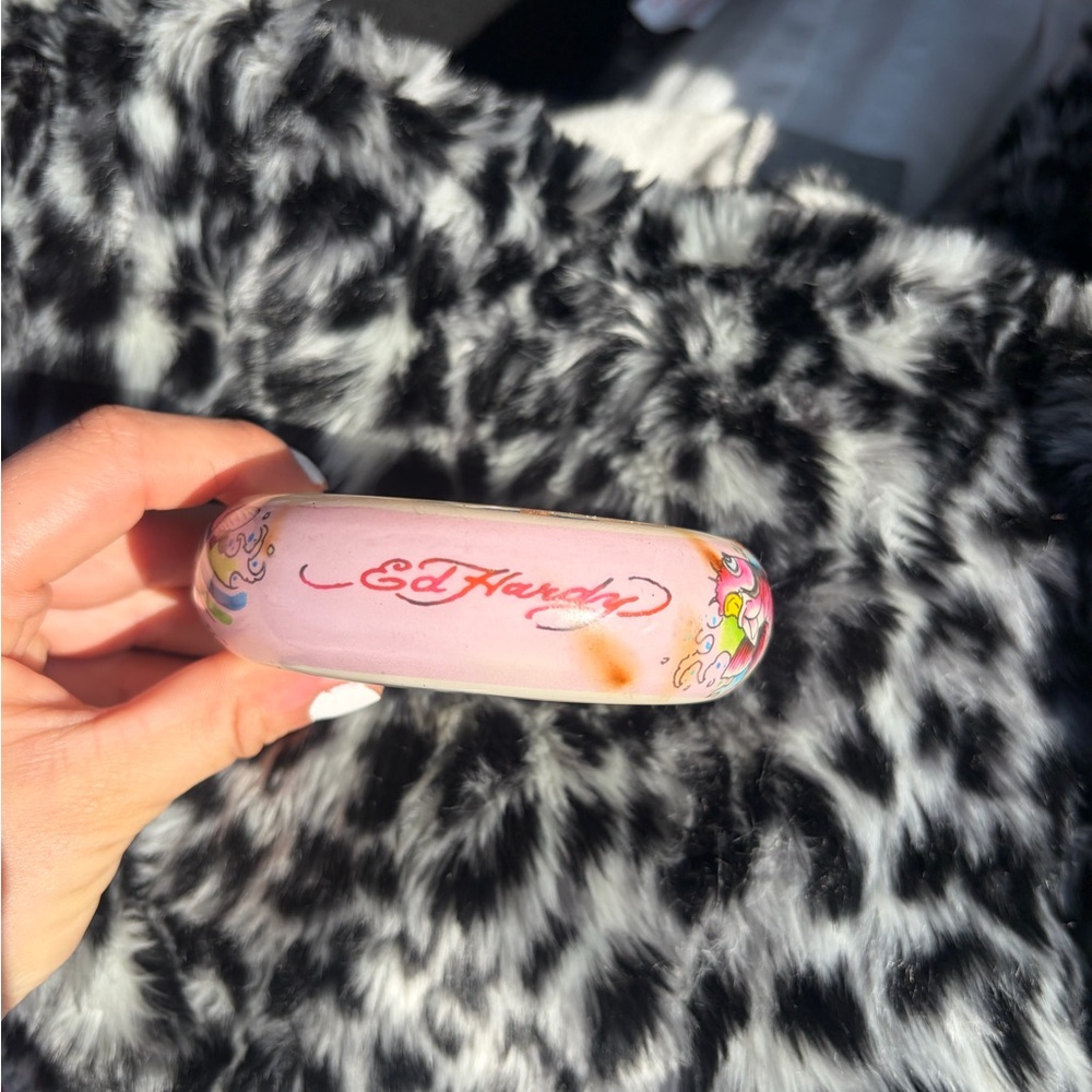 Ed Hardy Pink and Multicolor Bangle
